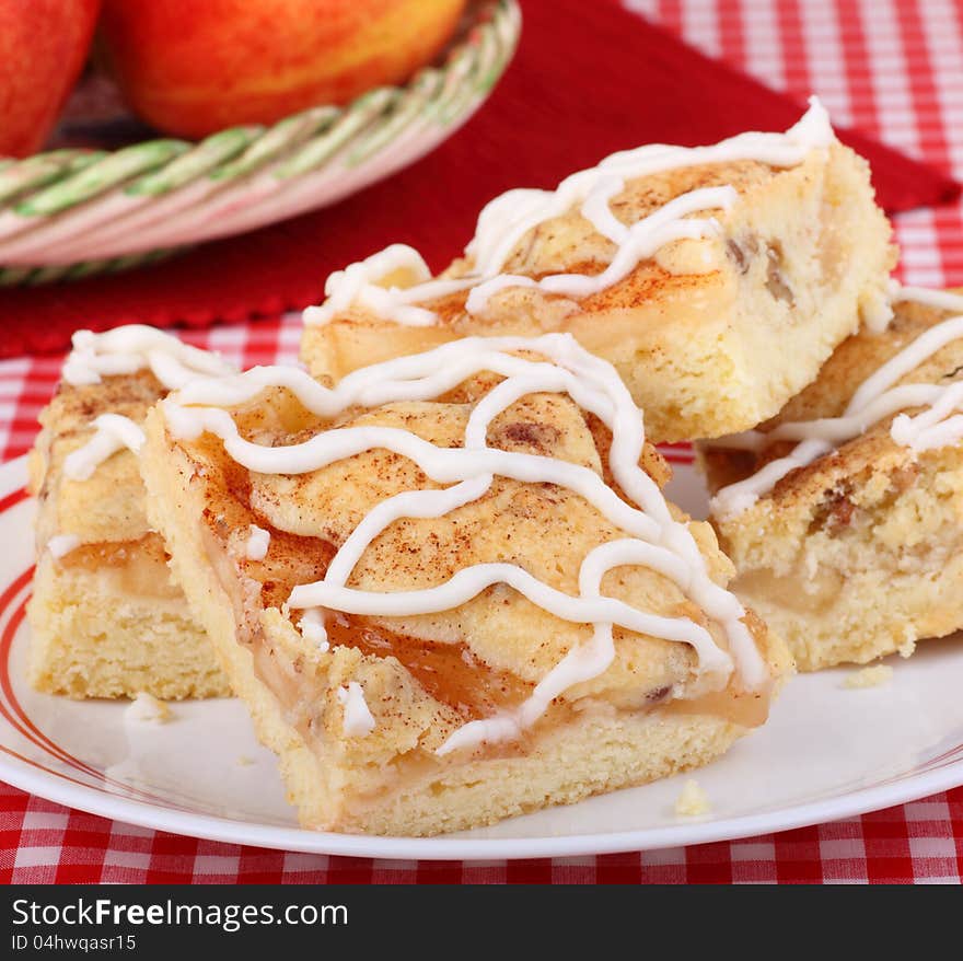 Plate of Apple Bars