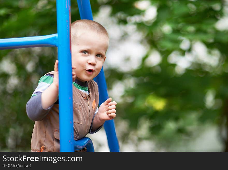 Little child on blur background