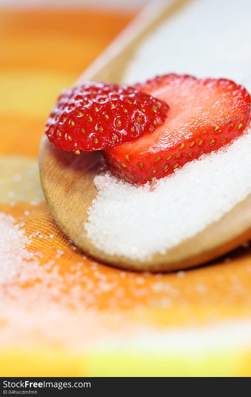 Slices of strawberry