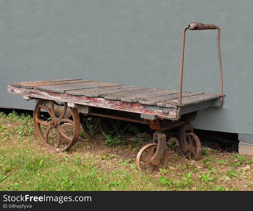 Old railway baggage cart