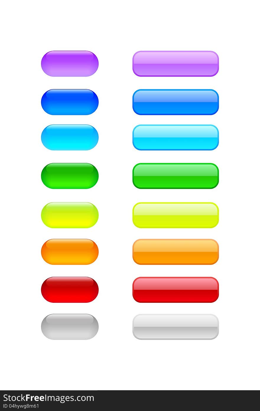 Colored blank buttons