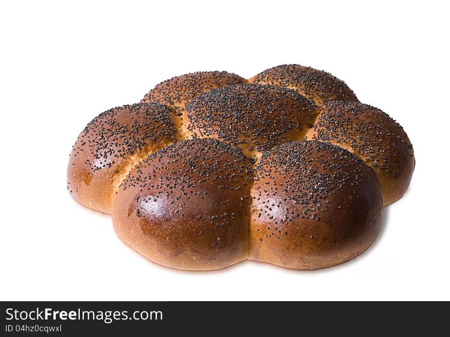 Fresh baked bread on white background. Fresh baked bread on white background