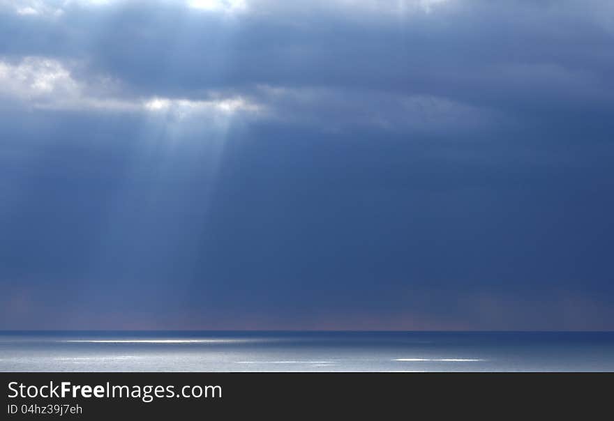 Seascape In Blue Tones.