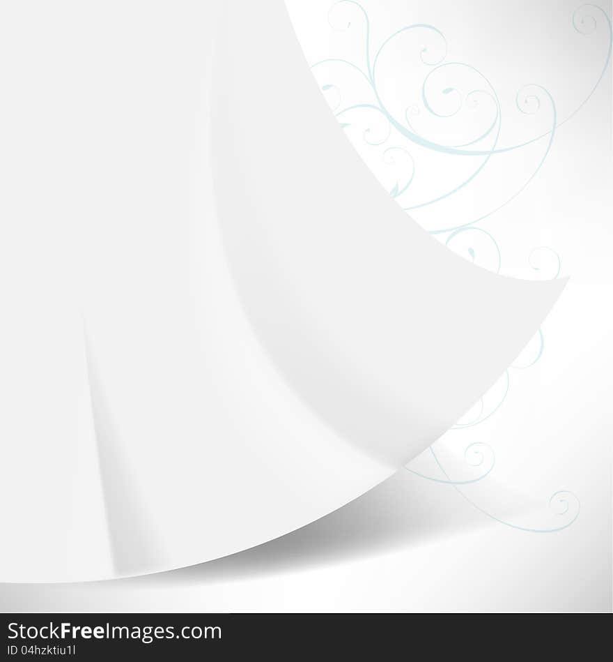 Eps10 vector waving paper concept background