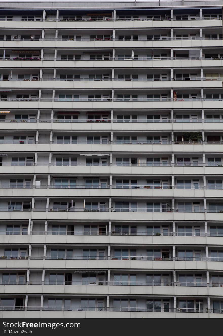 A detail of windows in a building