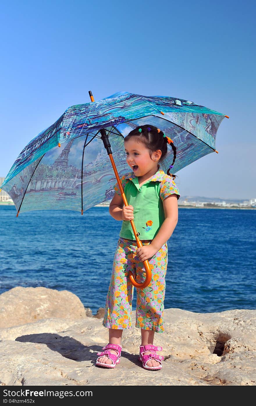 Little Girl with umbrella