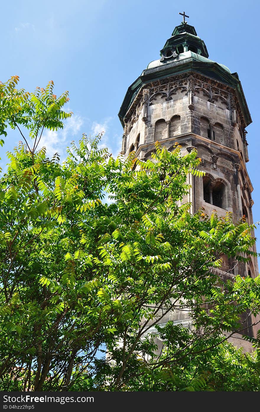 The famous cathedral in Naumburg in gothic and romance style. The famous cathedral in Naumburg in gothic and romance style