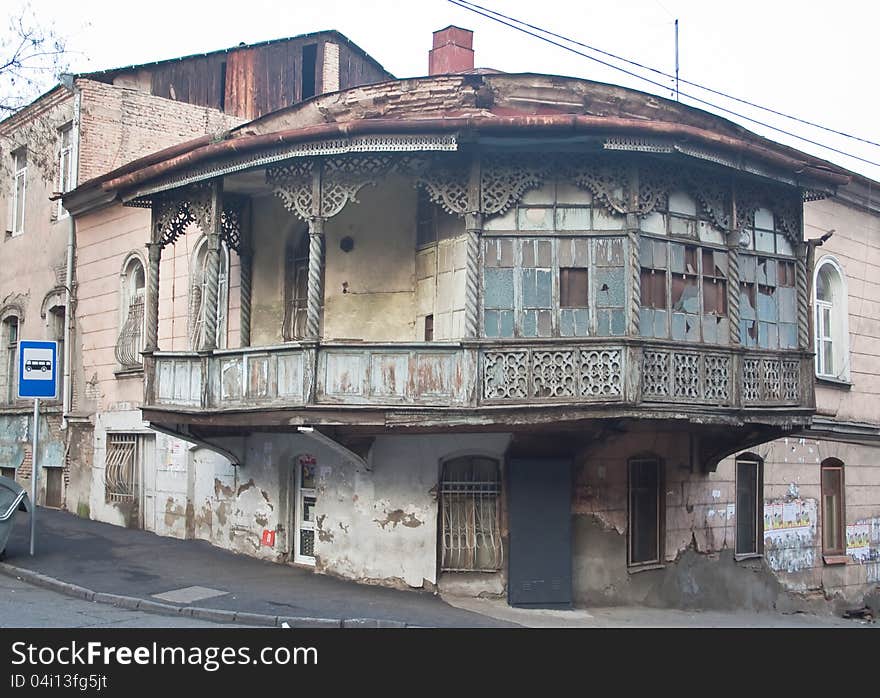 The house in  the old town.Tbilisi, Georgia.