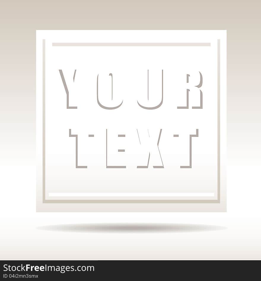 White square table for text, vector illustration. White square table for text, vector illustration.