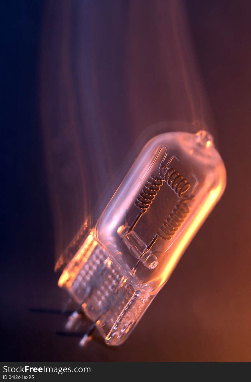 Halogen light bulb isolated on transparent background