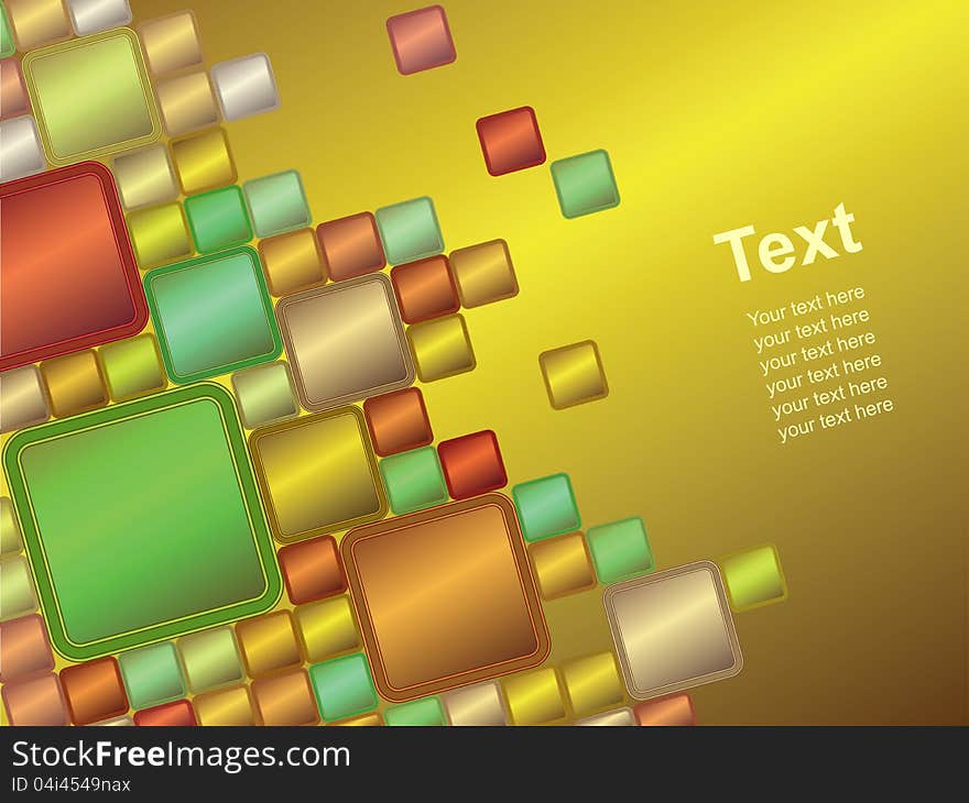 vector Abstract background of colored squares