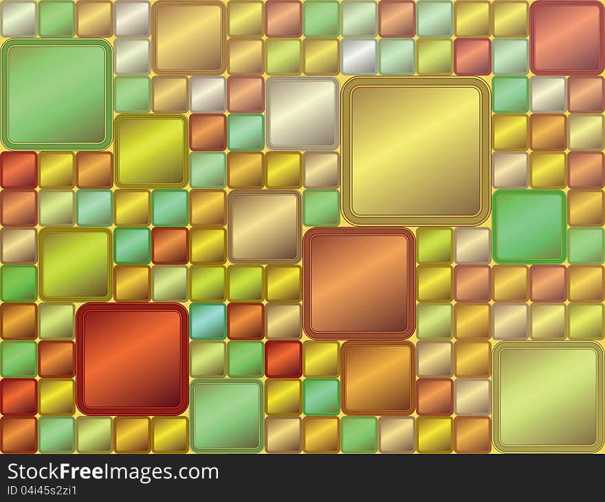 vector Abstract background of colored squares