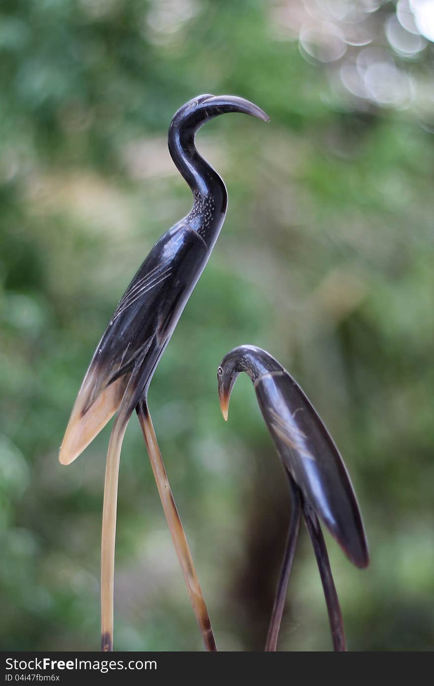 This artistically created crane is made from horn of the bull. This artistically created crane is made from horn of the bull.