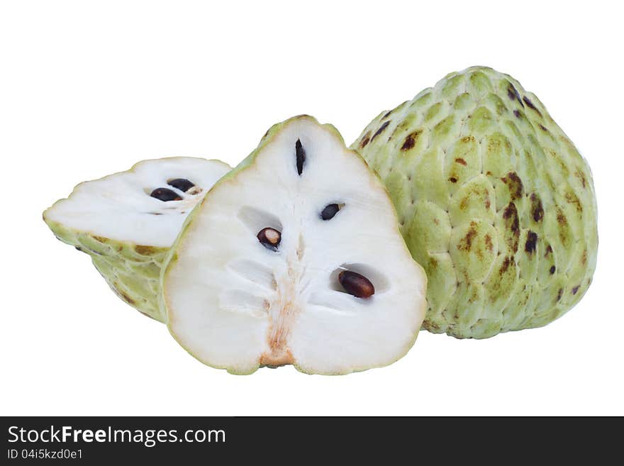 Fresh custard apple isolated on white background