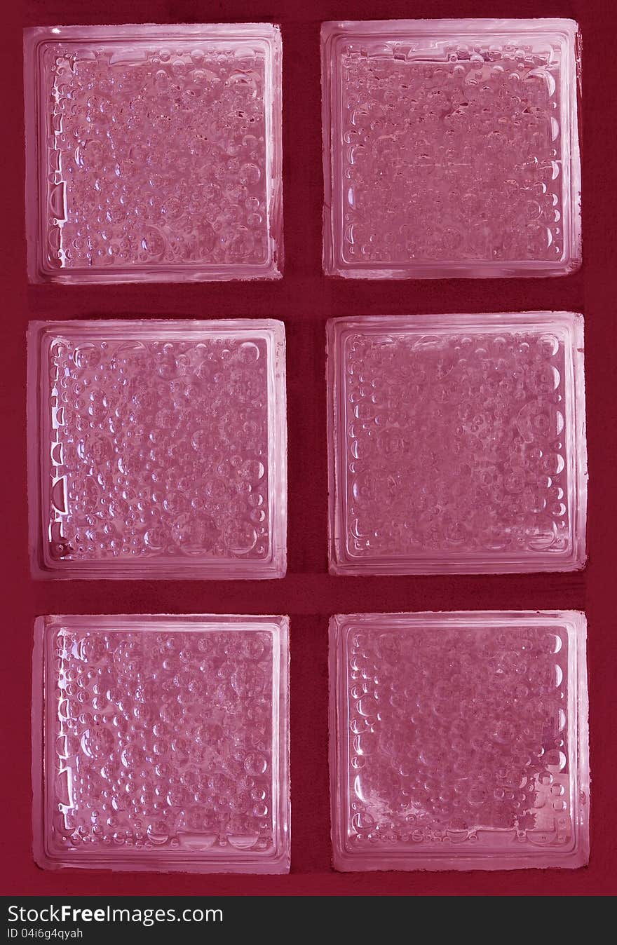 Decorative pink Glass Blocks color