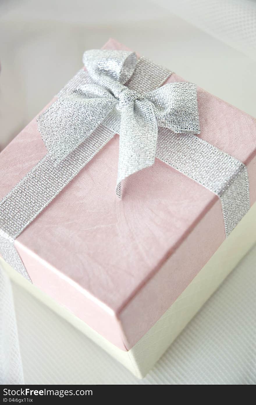 Beautiful pink gift box