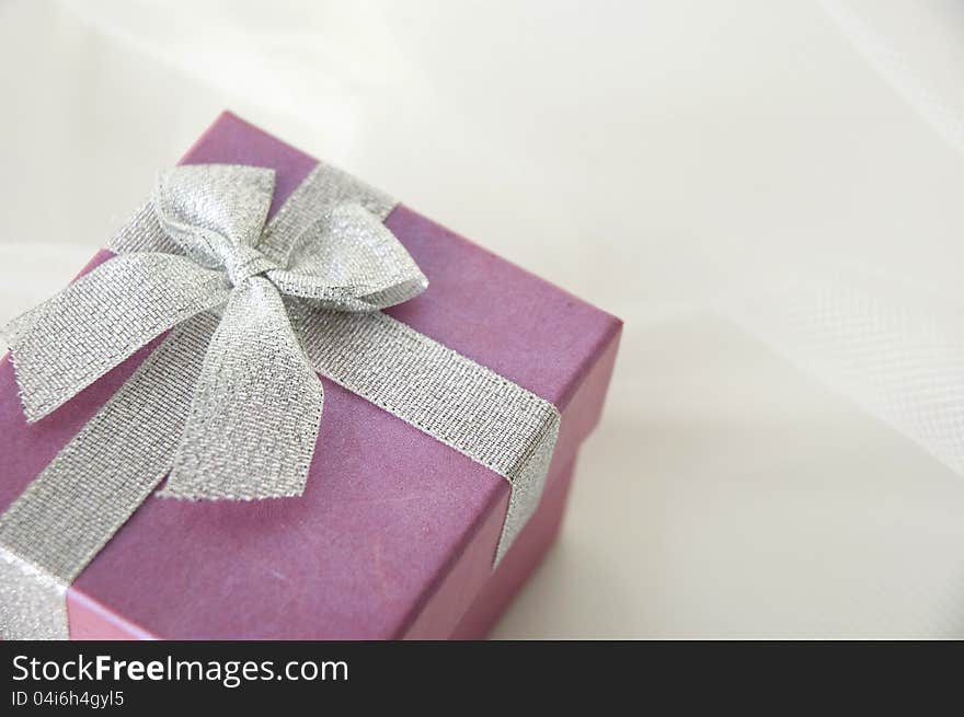 Gift box on white background