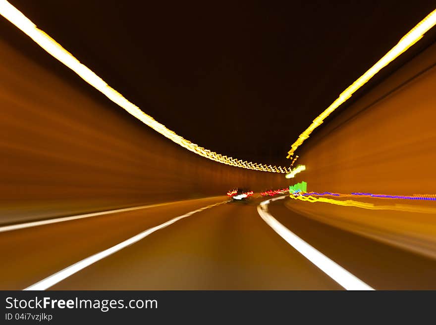 Abstract Speed motion in highway tunnel