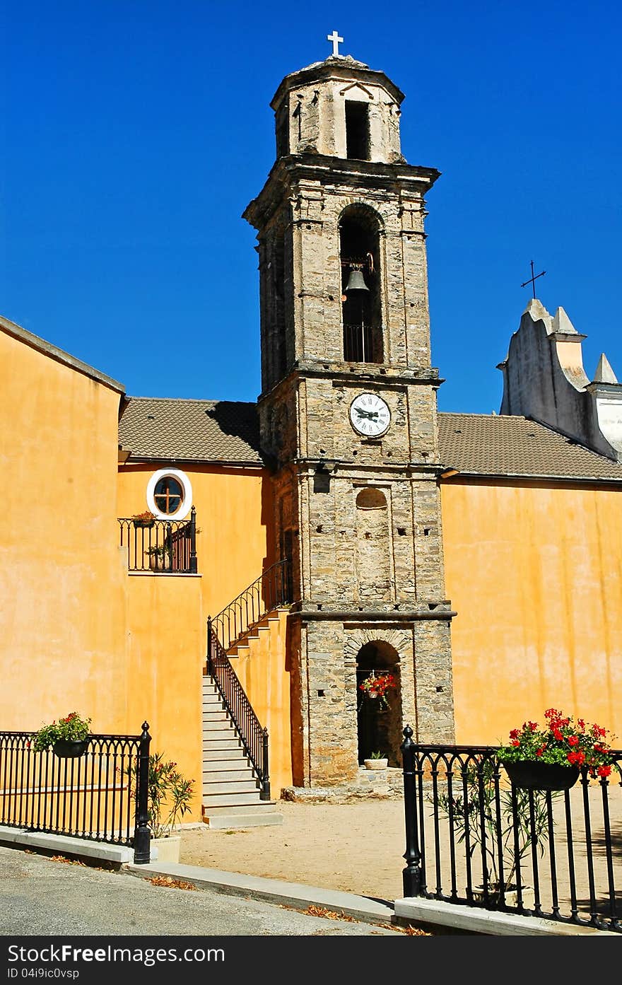 Old catholic church in Pietraserena village, Corsica