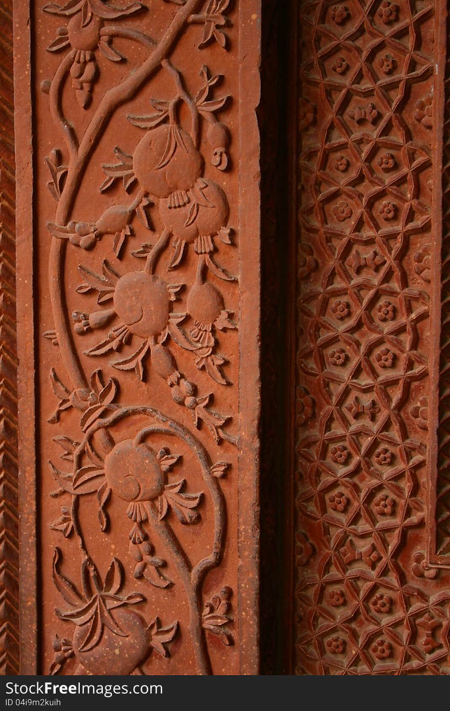 Stone carving pattern at Fathepur Sikri, India