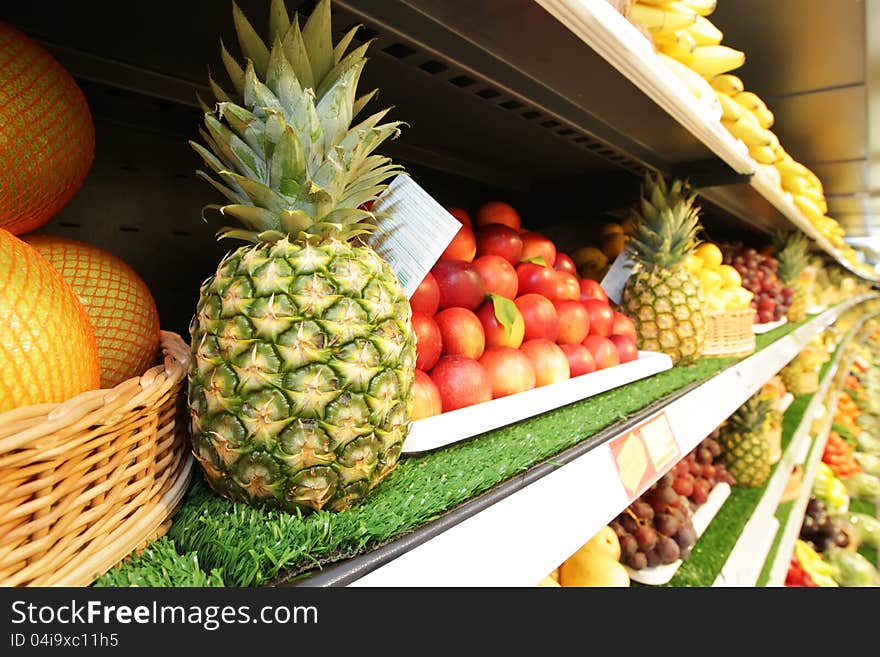 Pineapple And Fresh Fruits And Vegetables