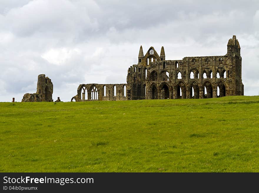 Whitby Abbey across the field