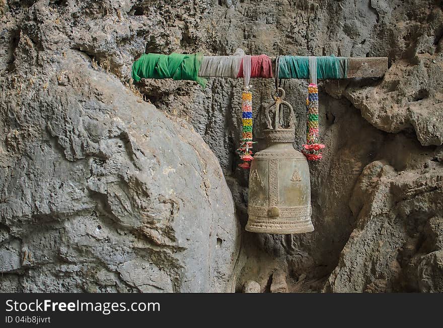 A bell in Bua-Tong temple at Chiangmai, Thailand. A bell in Bua-Tong temple at Chiangmai, Thailand.