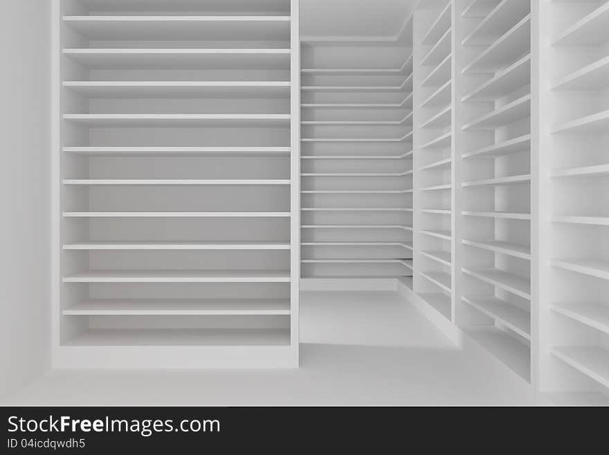 Shelves room