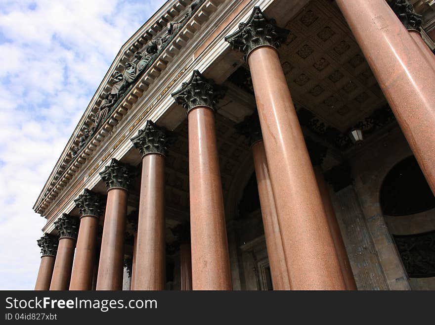 Columns of St. Isaac's Cathedral, St. Petersburg. Columns of St. Isaac's Cathedral, St. Petersburg