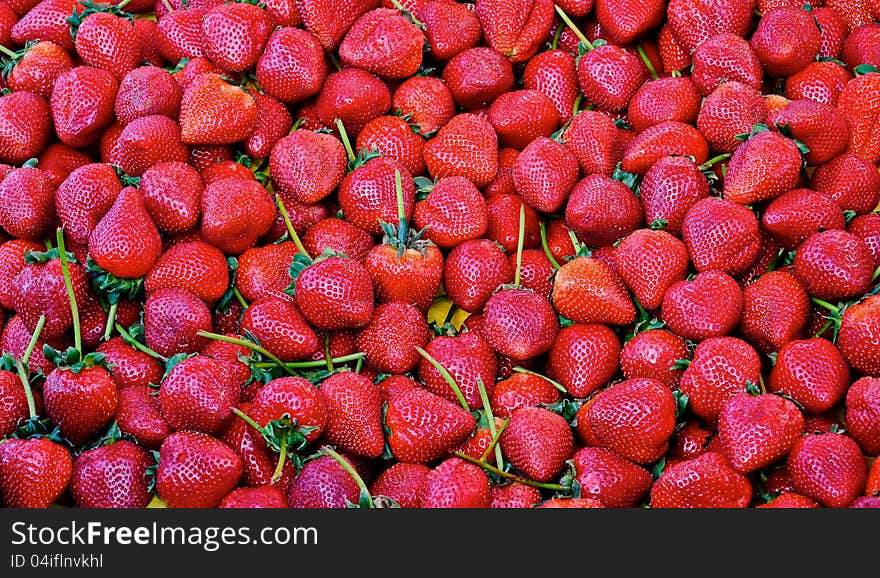 Red and green strawberry fruit pattern. Red and green strawberry fruit pattern