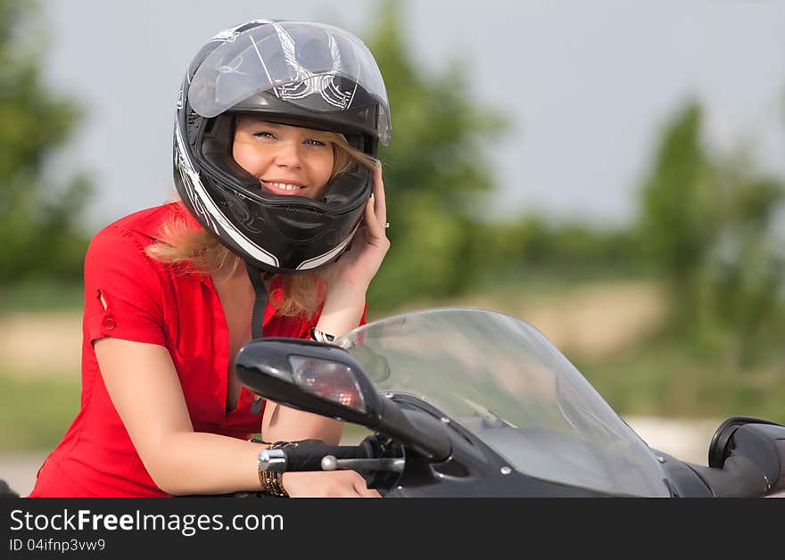 A girl and bike