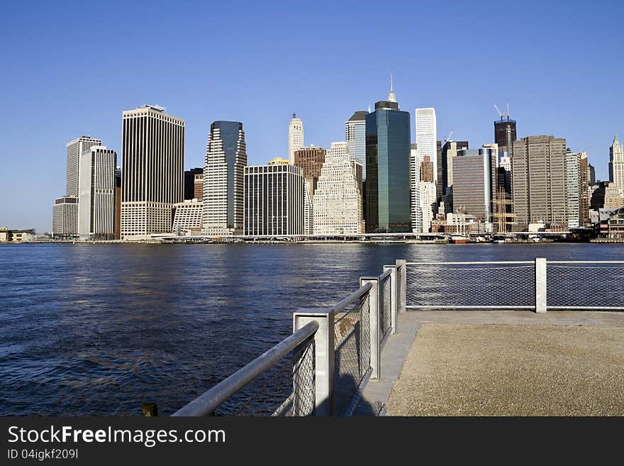 Manhattan in a sunny morning, New York, United States. Manhattan in a sunny morning, New York, United States