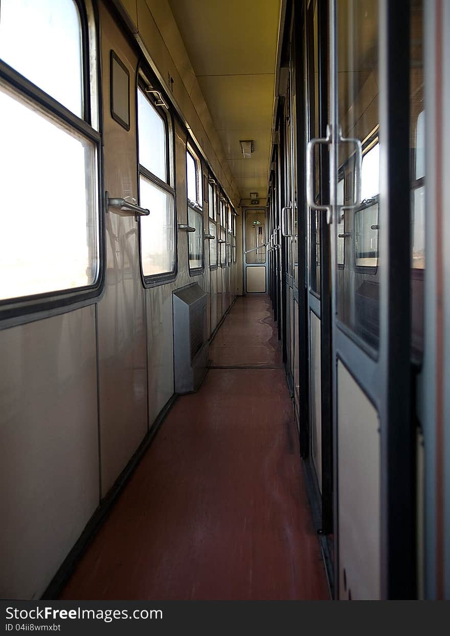 Empty Interior of Old Train. Empty Interior of Old Train