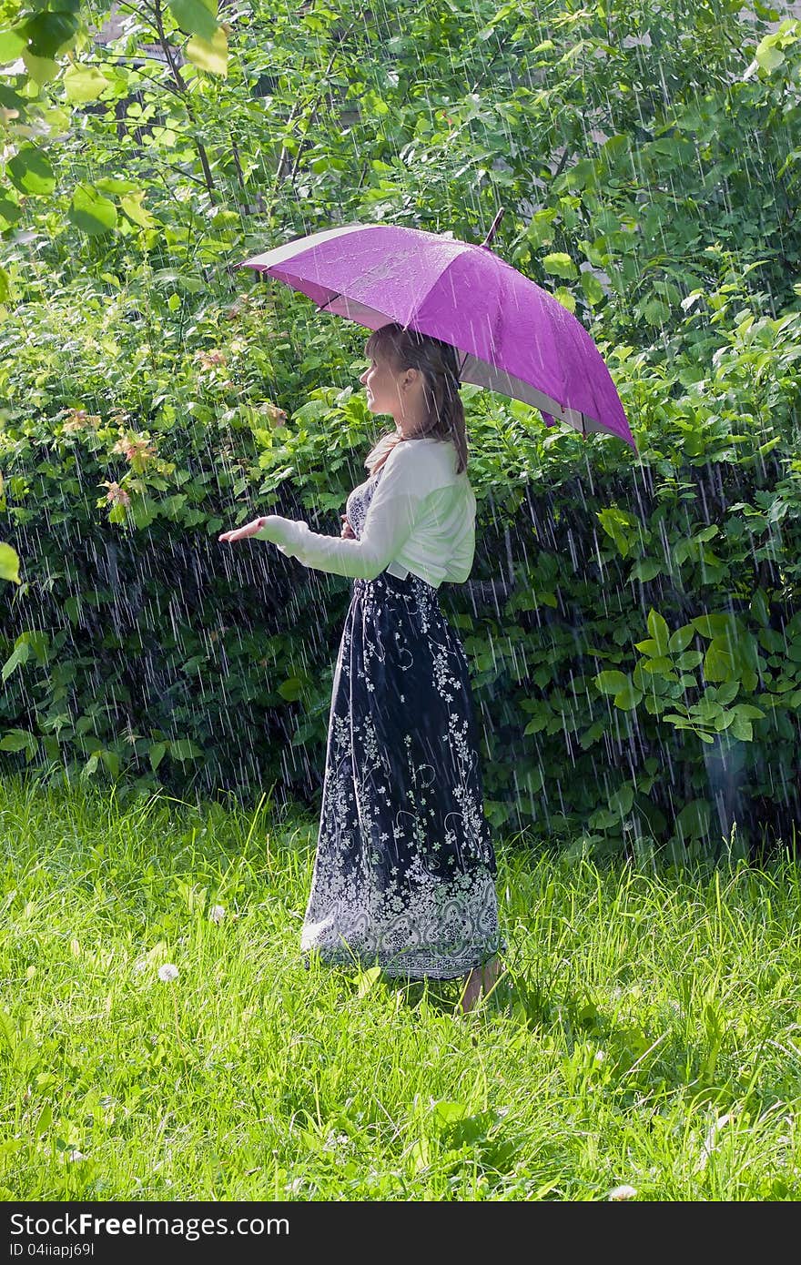 Woman with umbrella