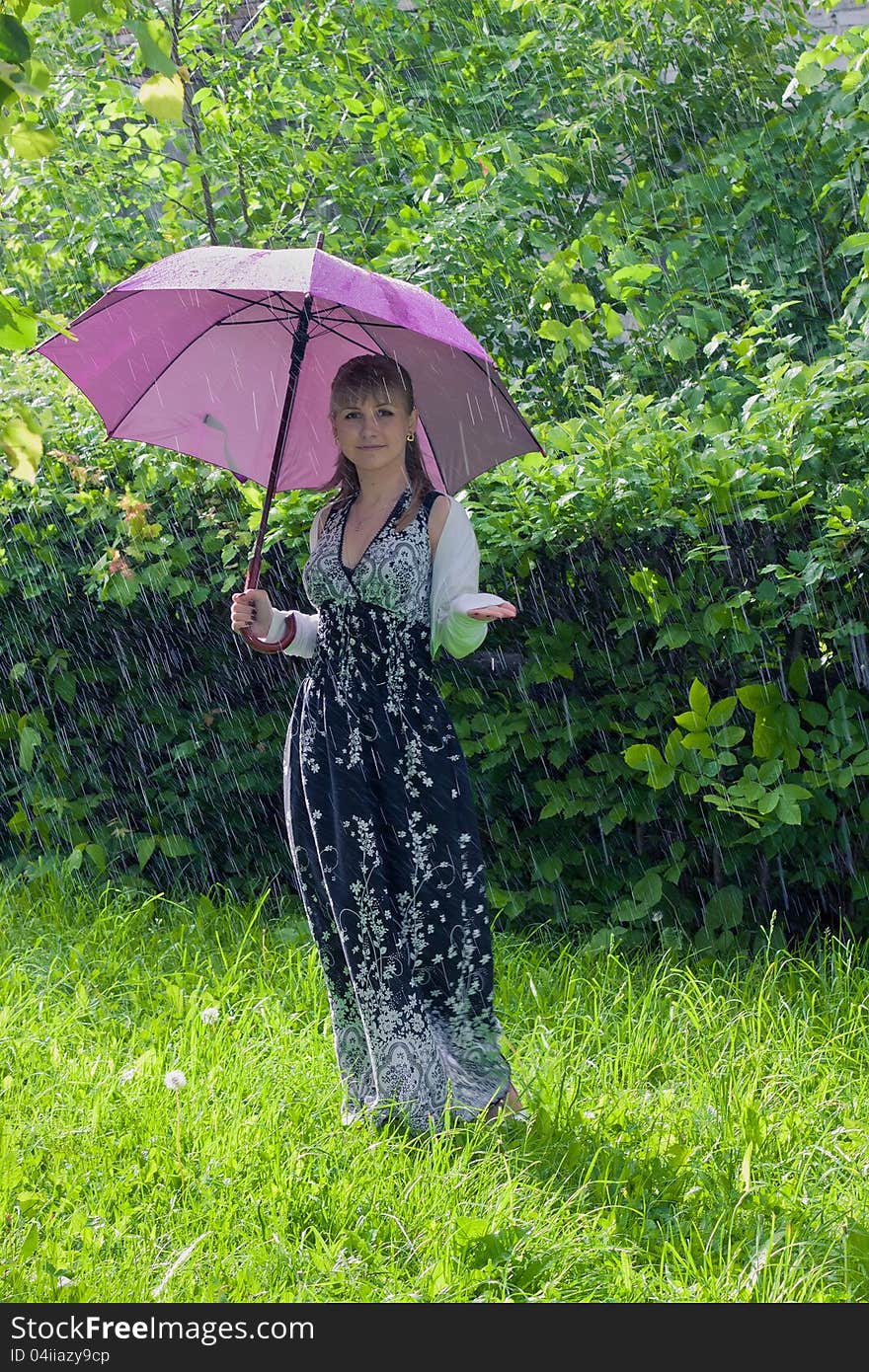 Woman with umbrella