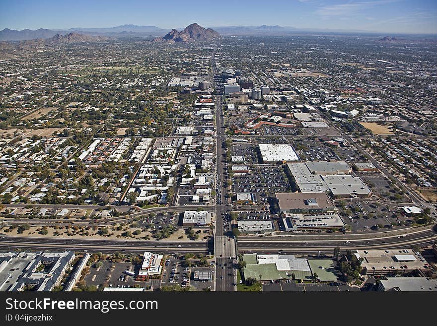 State Route 51 and Camelback Road in Phoenix, Arizona