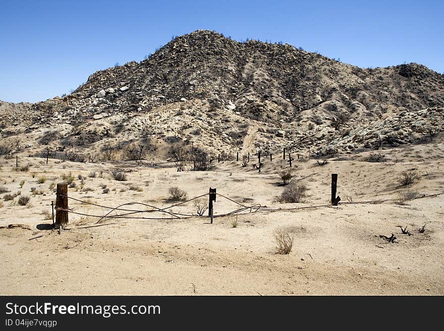 Charred desert near Pioneer town, California. Charred desert near Pioneer town, California