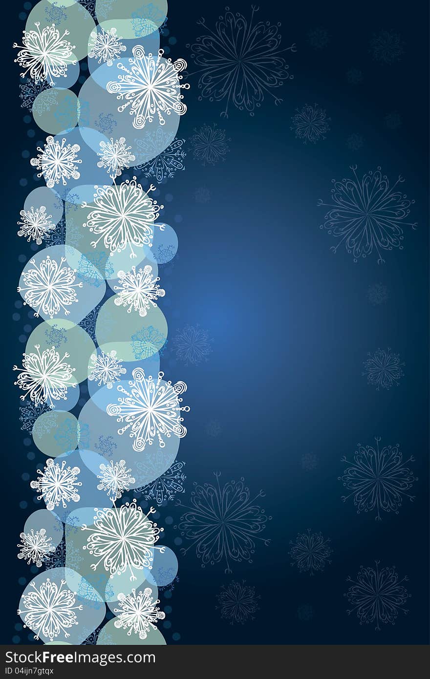 Vector winter background with snowflakes