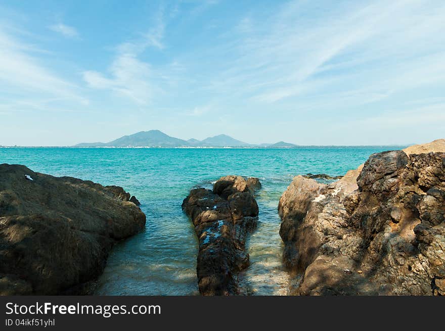 View to the sea and the mountains. View to the sea and the mountains