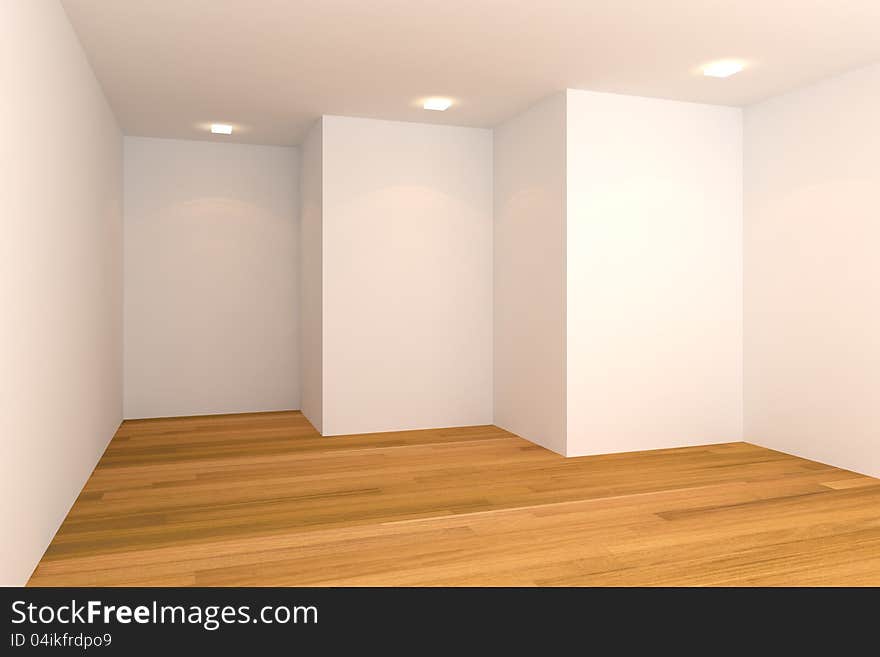 Home interior rendering with empty room color wall and decorated with wooden floors. Home interior rendering with empty room color wall and decorated with wooden floors.