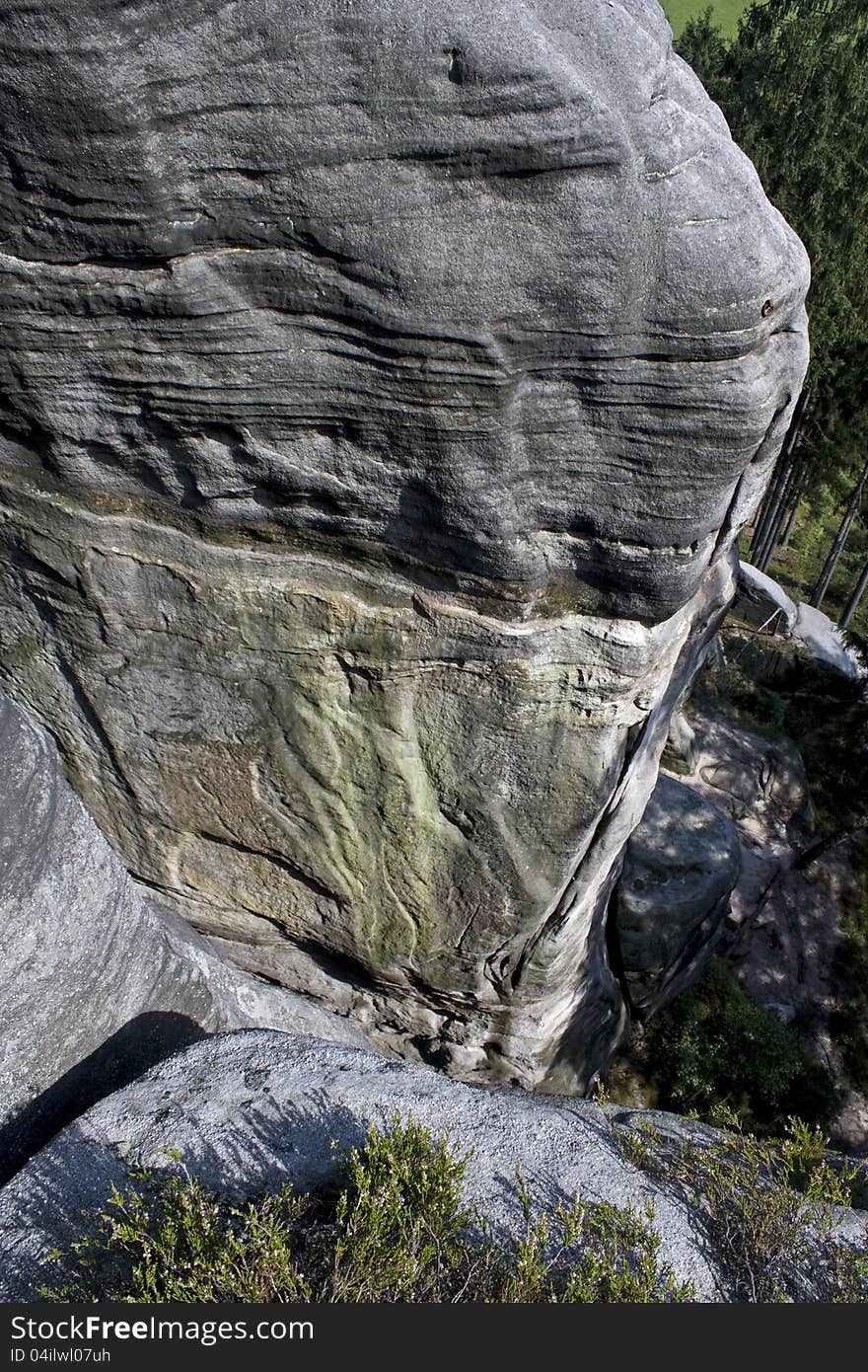 View of the rock solid from top to bottom. View of the rock solid from top to bottom