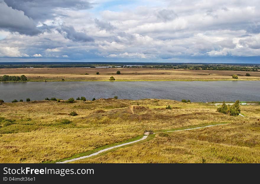 Oka River by the village of Konstantinovo, Russia (the home of russian poet Sergei Esenin). Oka River by the village of Konstantinovo, Russia (the home of russian poet Sergei Esenin)