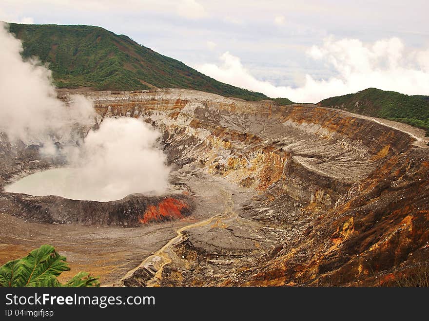 Poas volcano is the second biggest in zise due to the huge whole in the center of it. Located close to Alajuela in the central valley of Costa Rica. unique pic. Poas volcano is the second biggest in zise due to the huge whole in the center of it. Located close to Alajuela in the central valley of Costa Rica. unique pic.