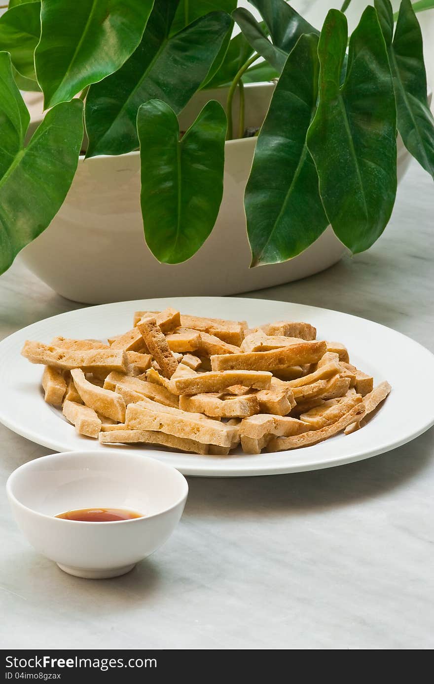 Fried Tofu With  Sauce