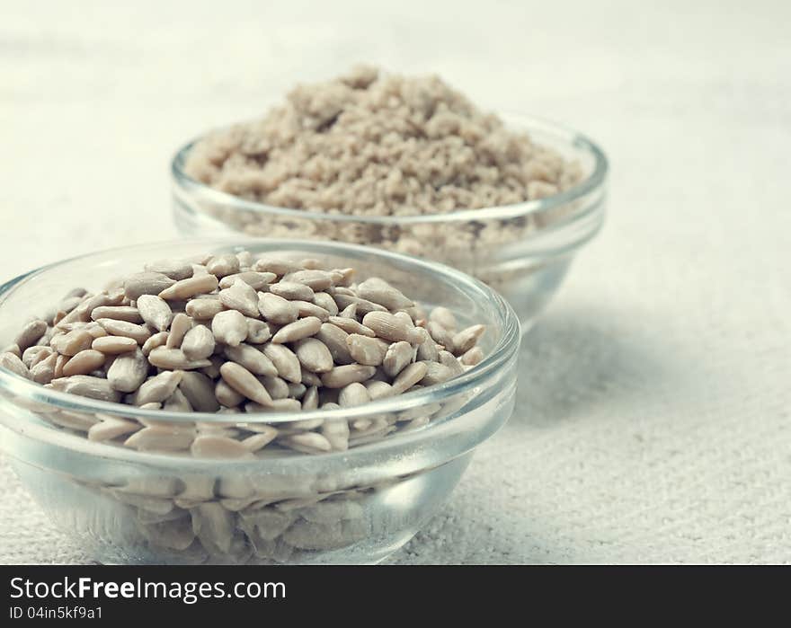 Close Up Of Sunflower Seeds