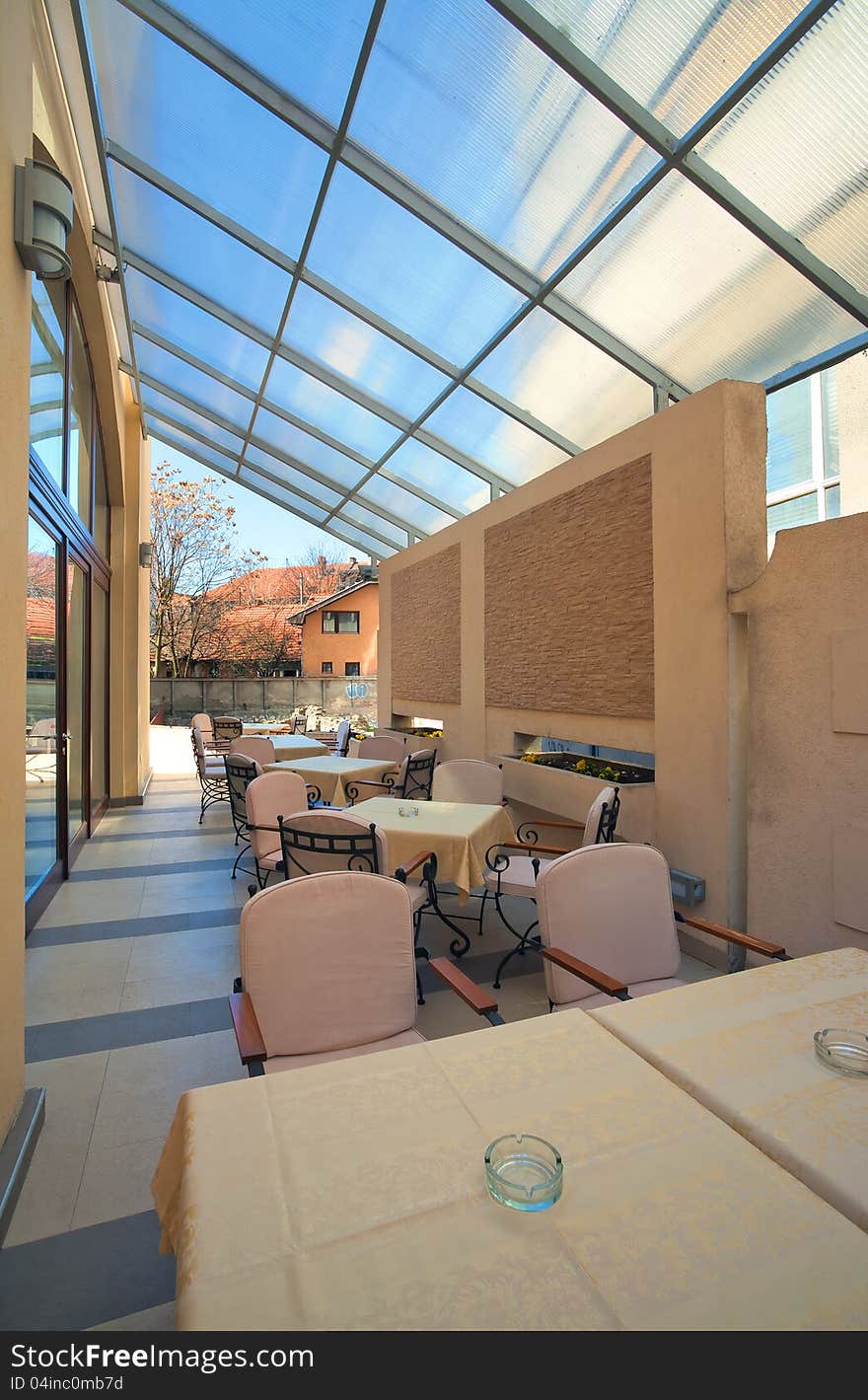 Restaurant balcony