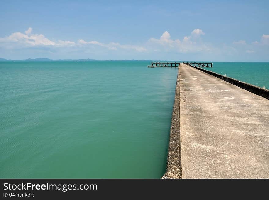 Harbour in sea