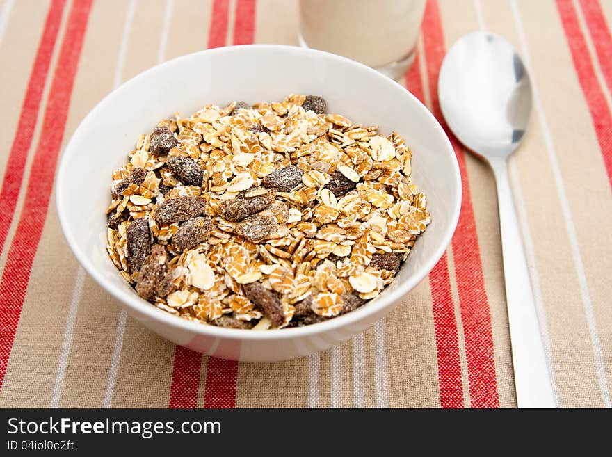 A bowl of muesli