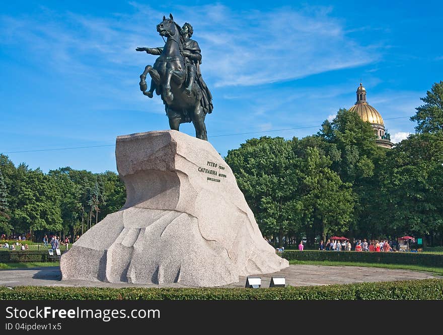 Monument to Peter I in St-Petersburg