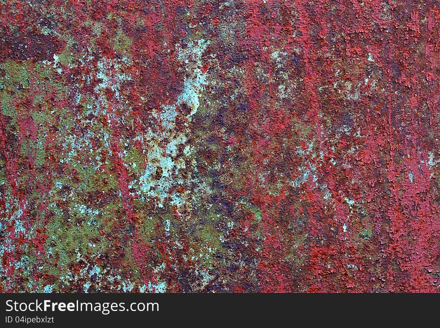 Painted an old rusted metal surface. Painted an old rusted metal surface